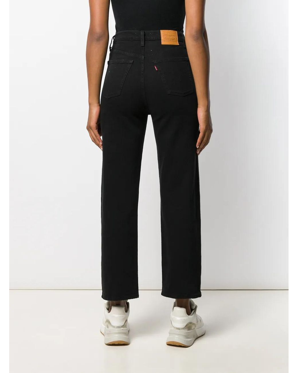 Ribcage Straight-Leg Jeans Levi's de color Black