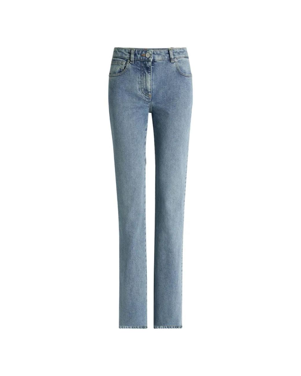 Balmain Blue Bootcut Faded Denim Jeans