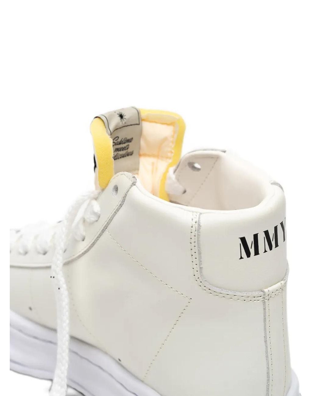 Maison Mihara Yasuhiro White Jackson Og Sole Leather High-Top Sneakers for men