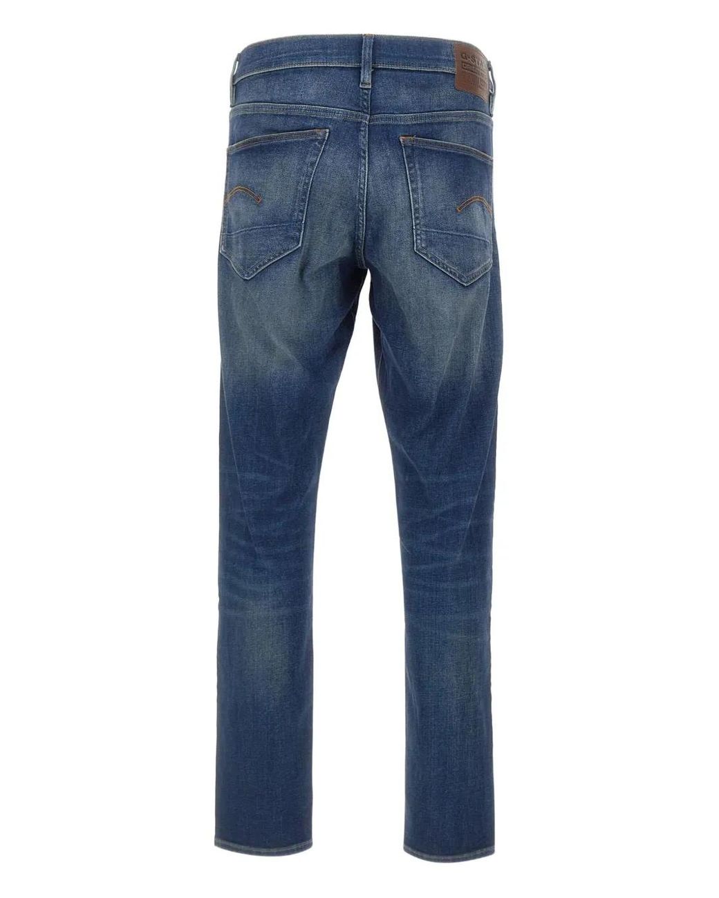G-Star Blue Logo Patch Jeans for men