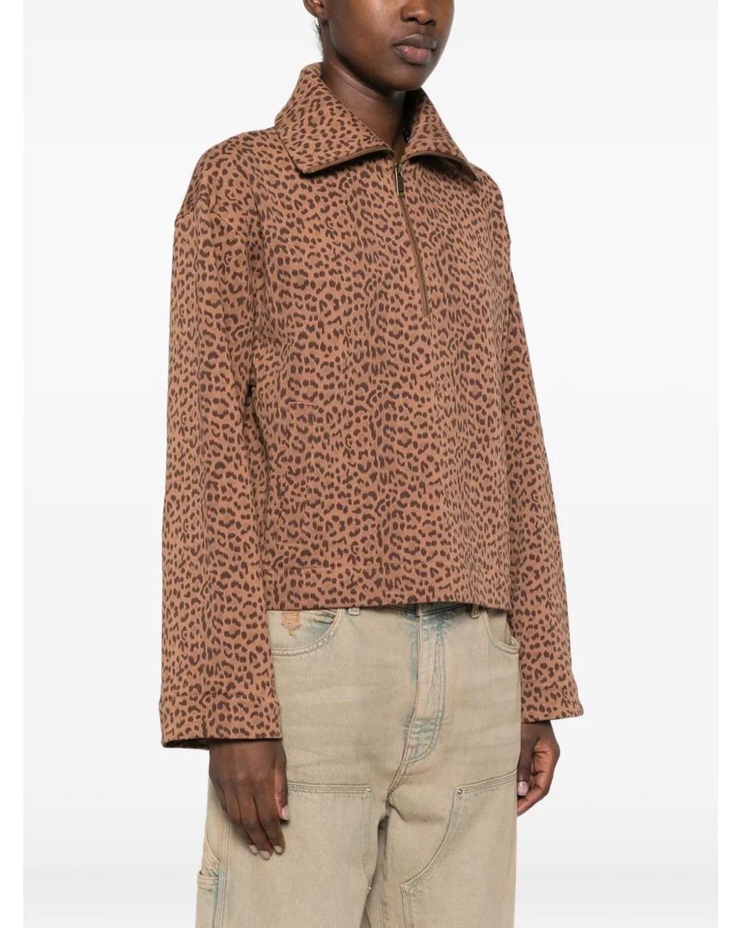 The Upside Brown Veste Javan Jones À Imprimé Léopard