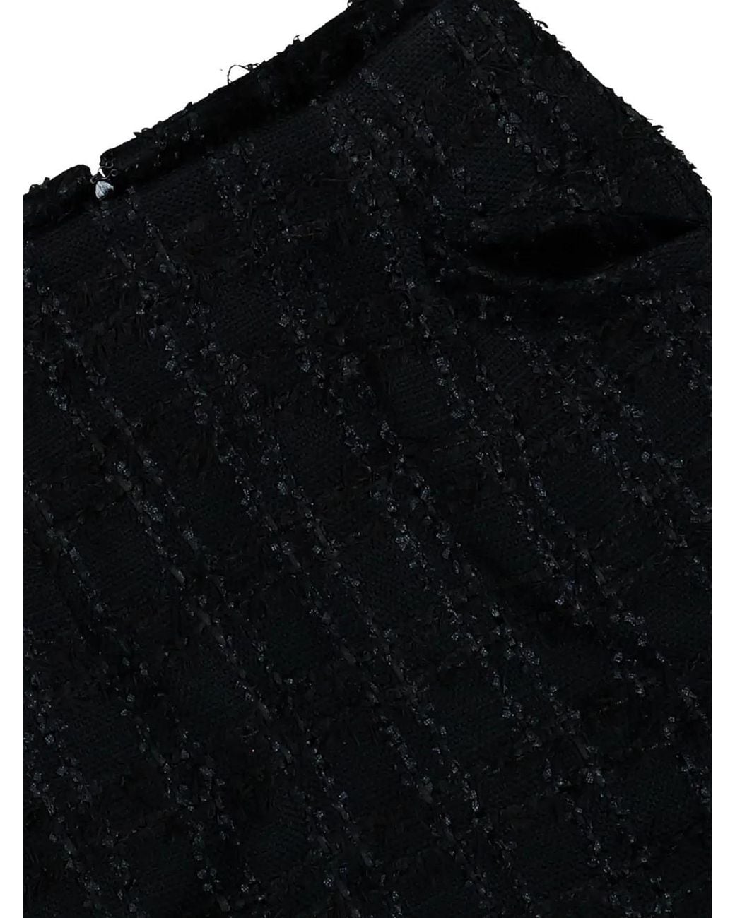 Vetements Black Tweed Decollage Mini Skirt