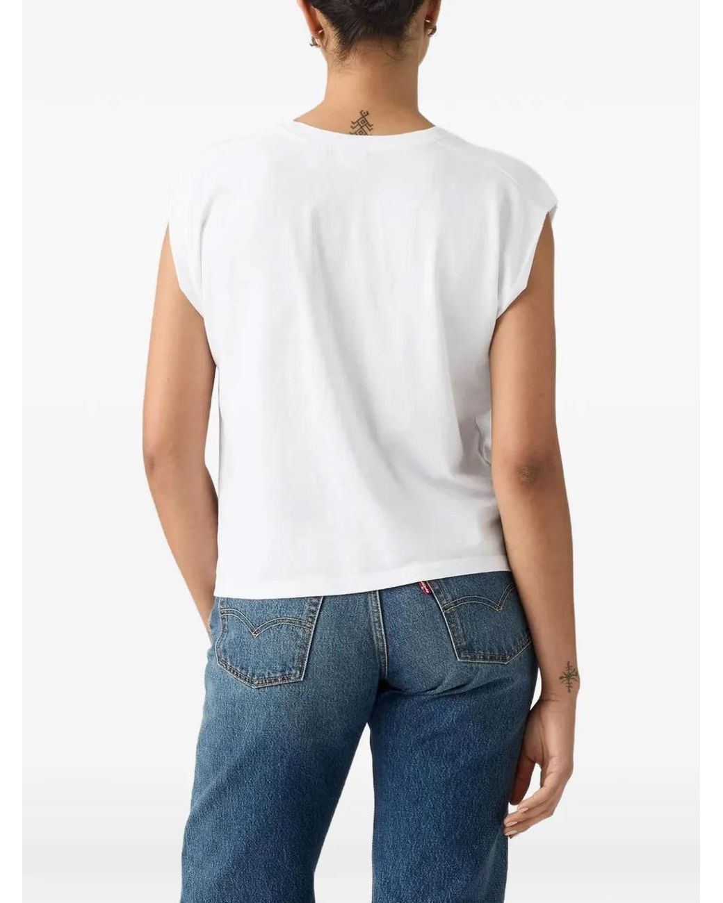 Levi's White Logo-Patch Vest