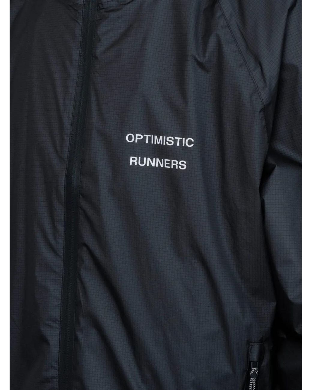 Optimistic Runners Blue Insulated Hooded Jacket for men