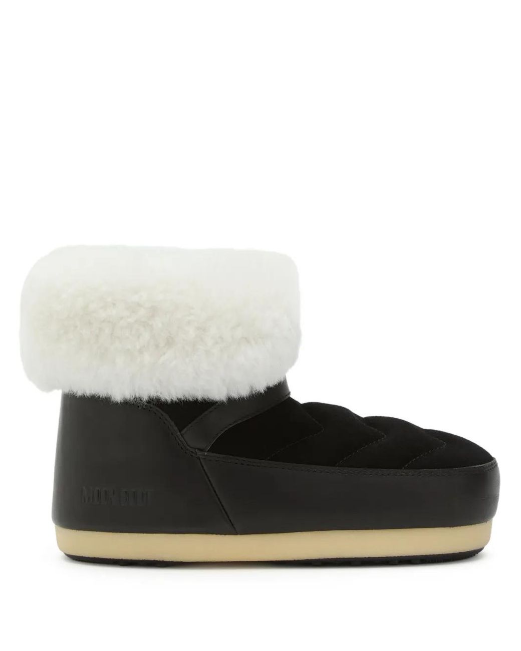 Moon Boot Black Gesteppte Evx Stiefel Aus Shearling