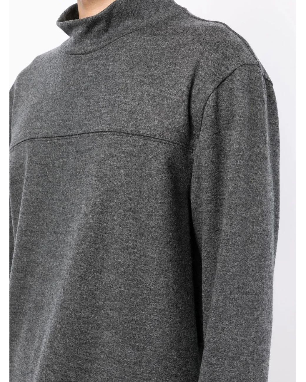 3.1 Phillip Lim Gray Mock-Neck Wool-Blend Jumper for men