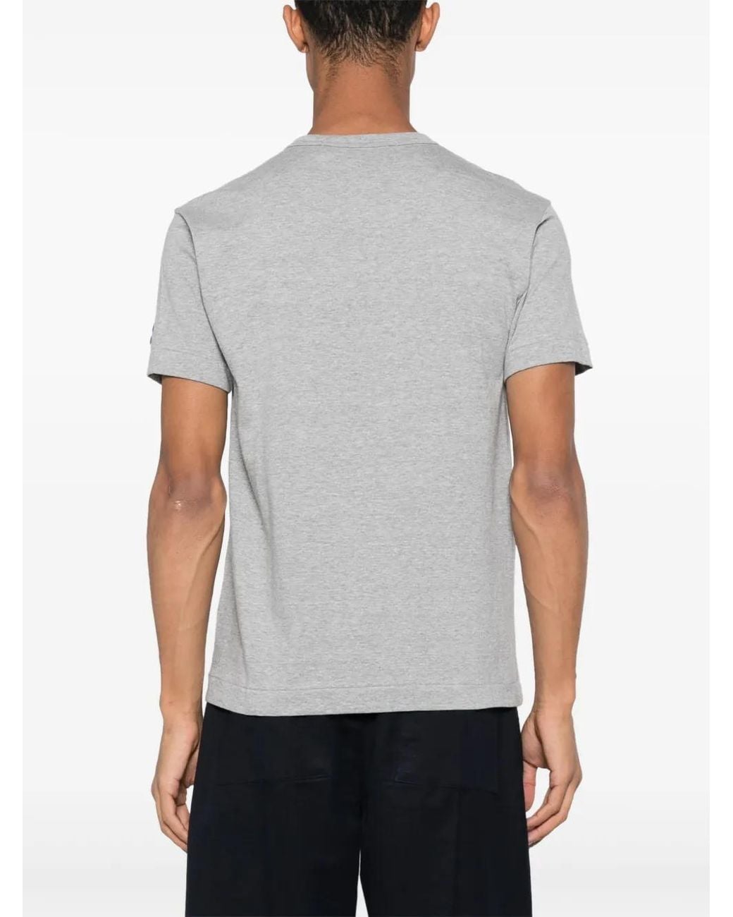 COMME DES GARÇONS PLAY Gray X The Artist Invader Pixelated-Appliqué T-Shirt for men
