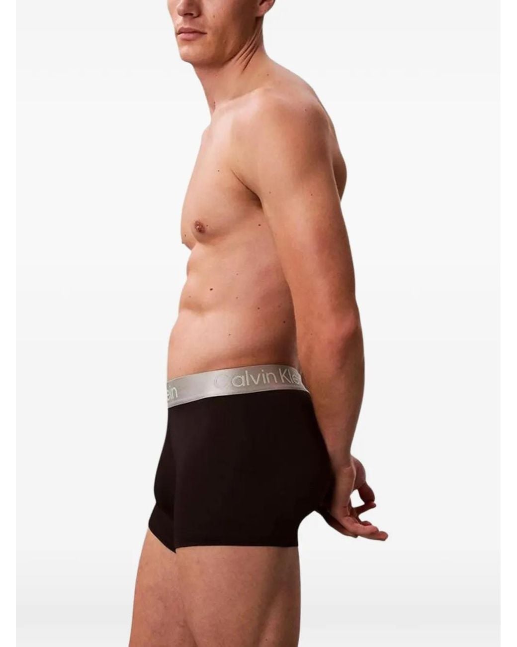 Calvin Klein Black Logo-Waistband Boxers (Pack Of 3) for men