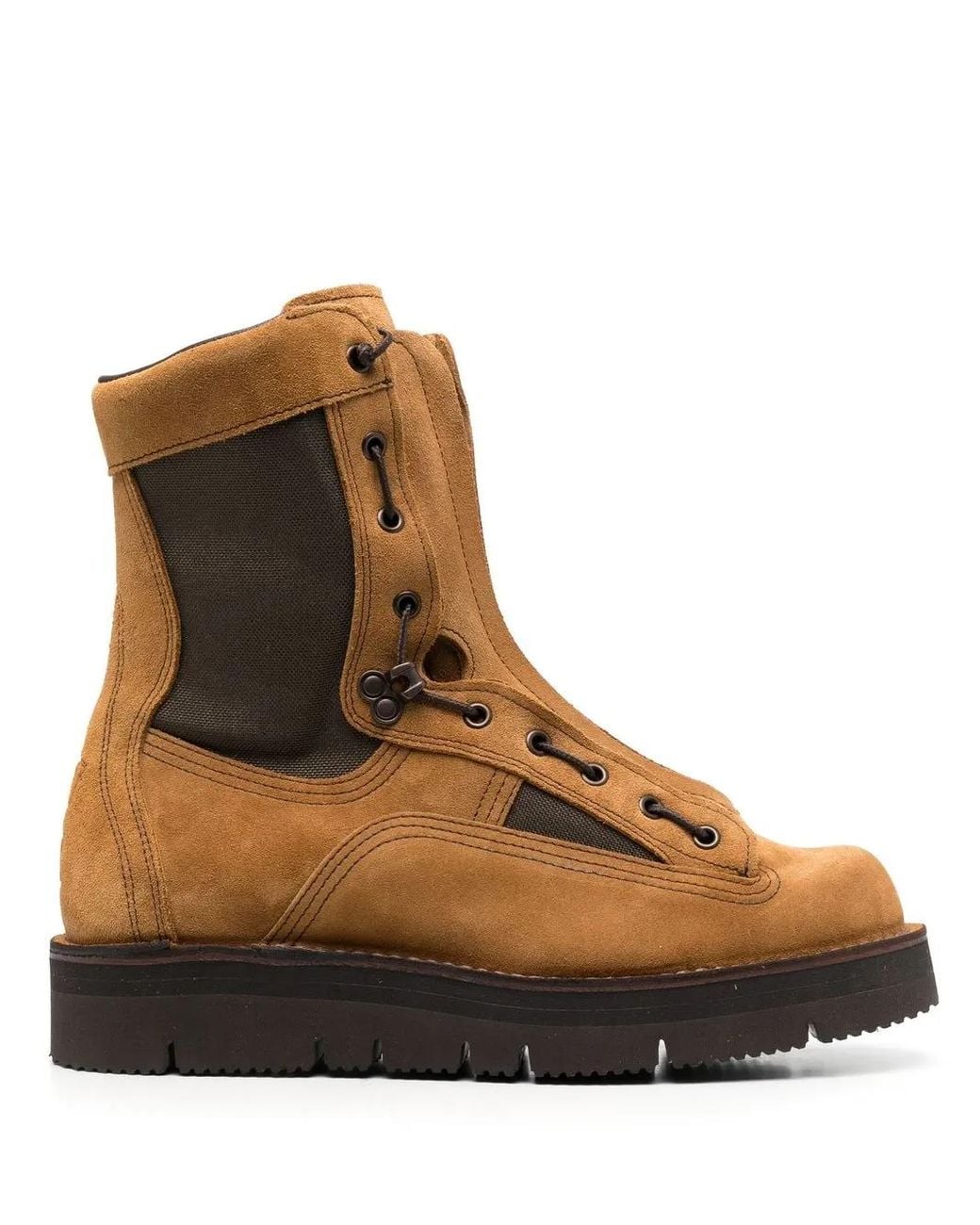 White Mountaineering Brown X Danner Boots Suede Combat Boots for men