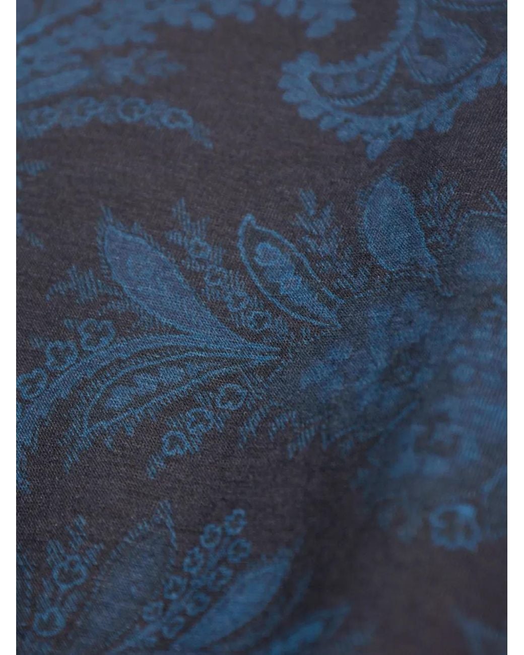 Etro Blue Paisley Print T-Shirt for men