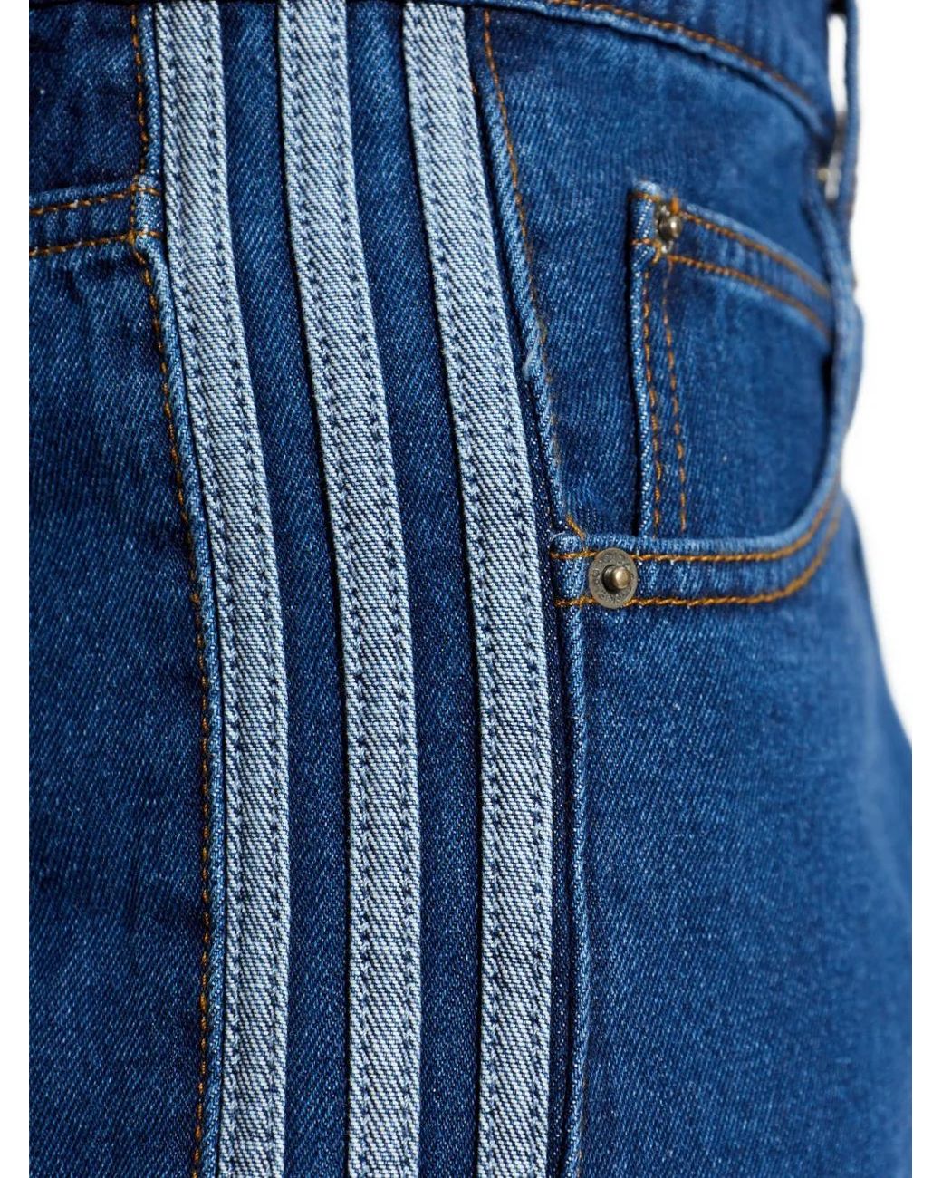 Adidas Blue Firebird Adicolor Denim Trousers for men