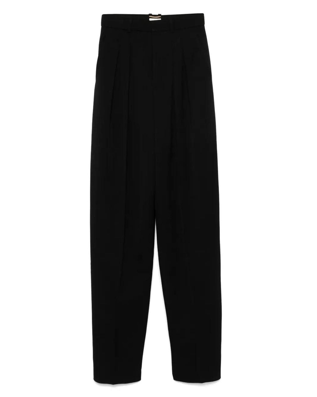 Saint Laurent Black Wide-Leg Pants