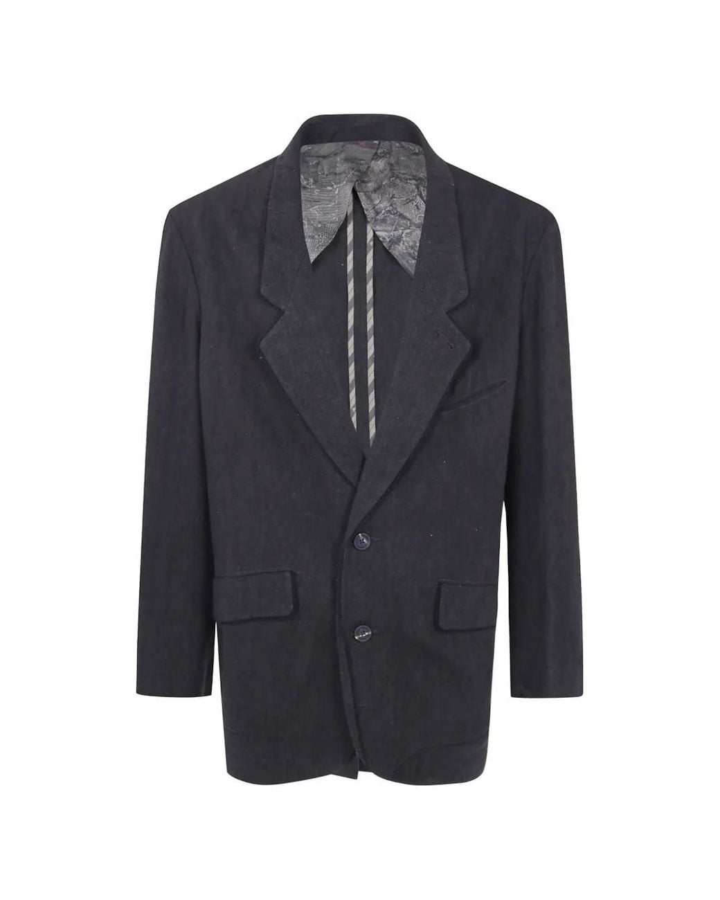 Ziggy Chen Blue Raw-Edge Blazer for men