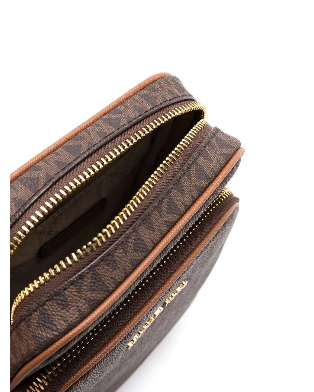 MICHAEL Michael Kors Brown Monogram-Pattern Crossbody Bag