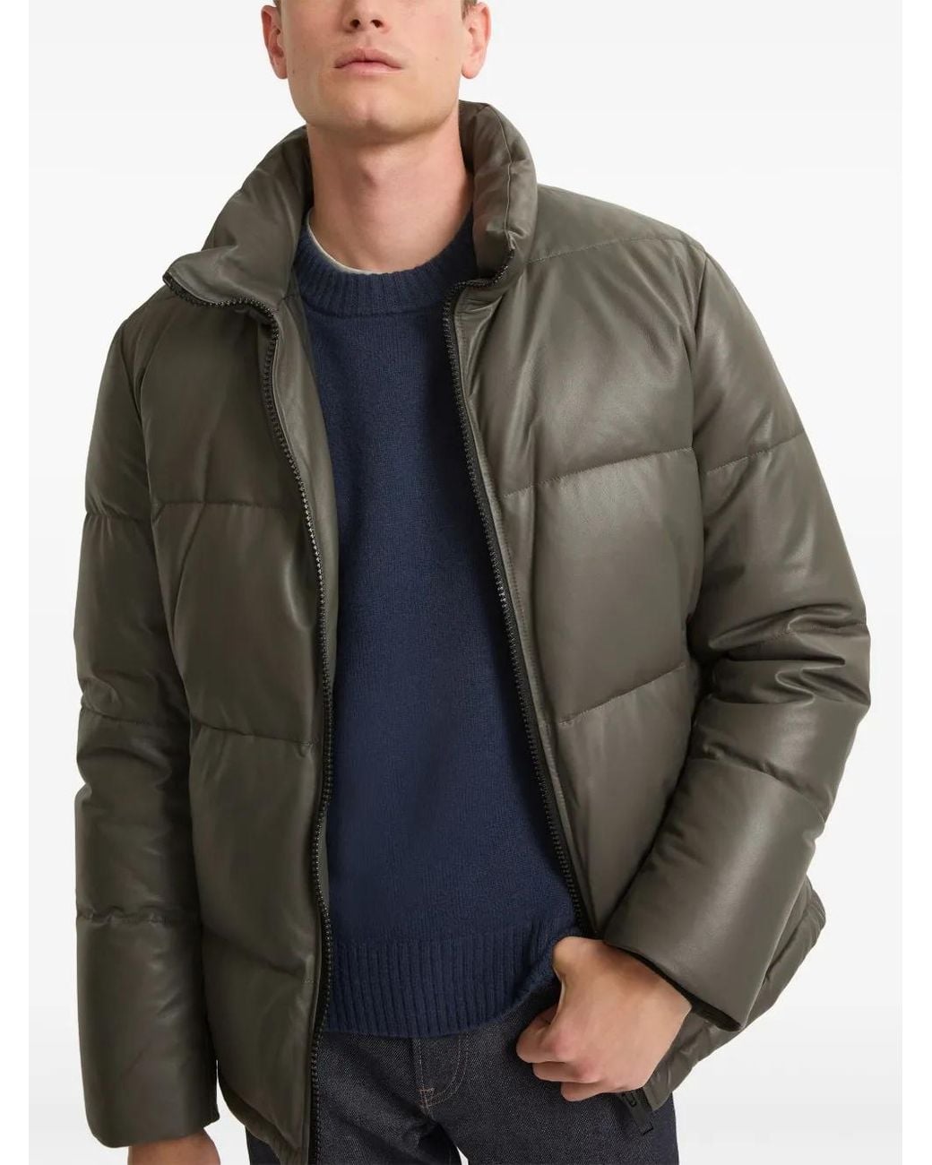 Yves Salomon Green Down Padded Jacket for men
