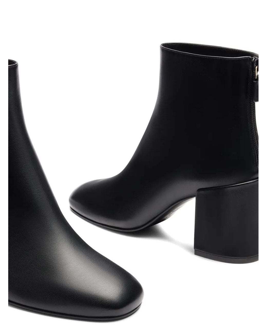 Stuart Weitzman Black Bacari Leather Ankle Boots