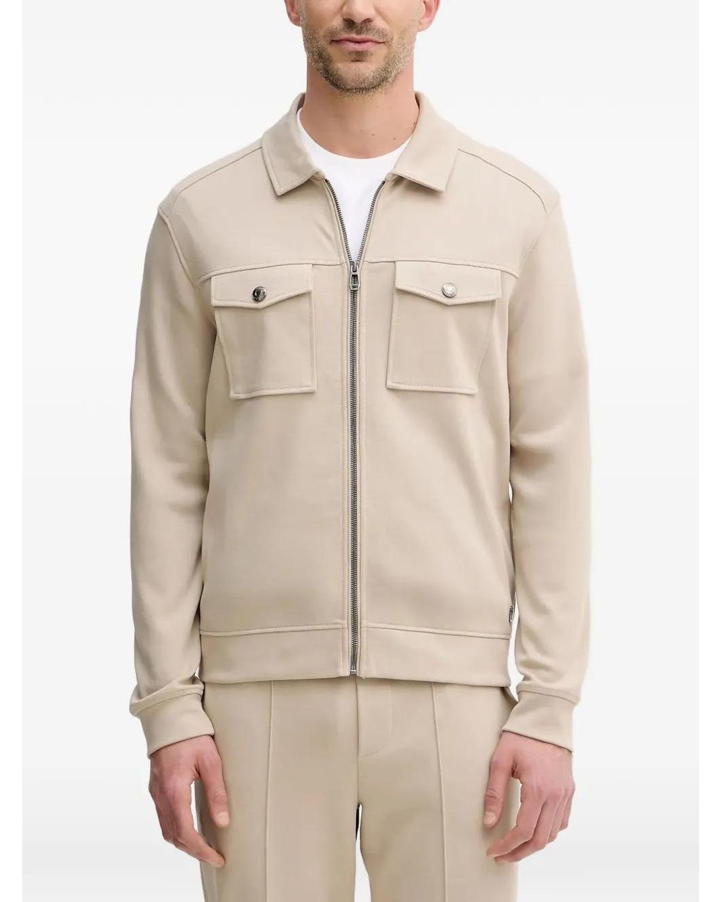 Joop! Natural Zip-Up Sweatshirt for men