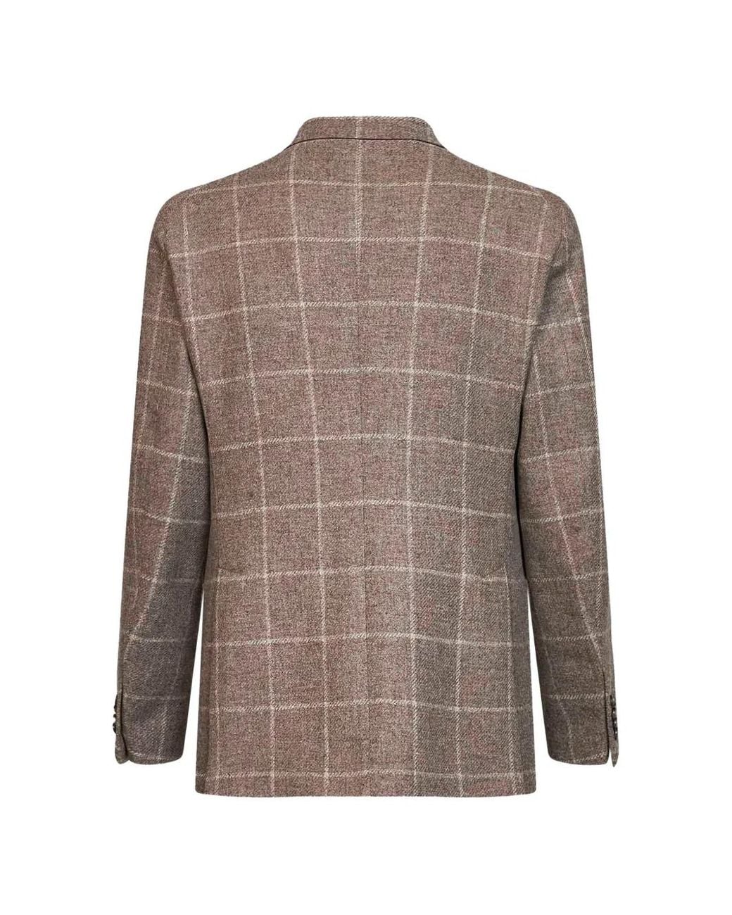 Tagliatore Brown Check-Pattern Blazer for men