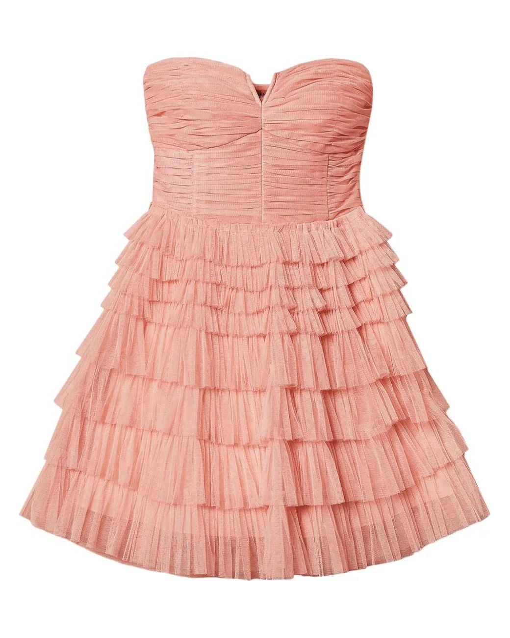 Twinset Pink Bustier Tulle Mini Dress