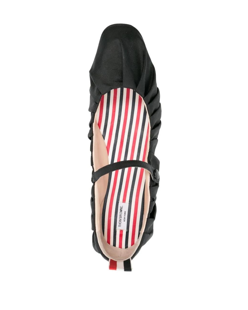 Thom Browne Black Elegant Calf Leather Ballerinas