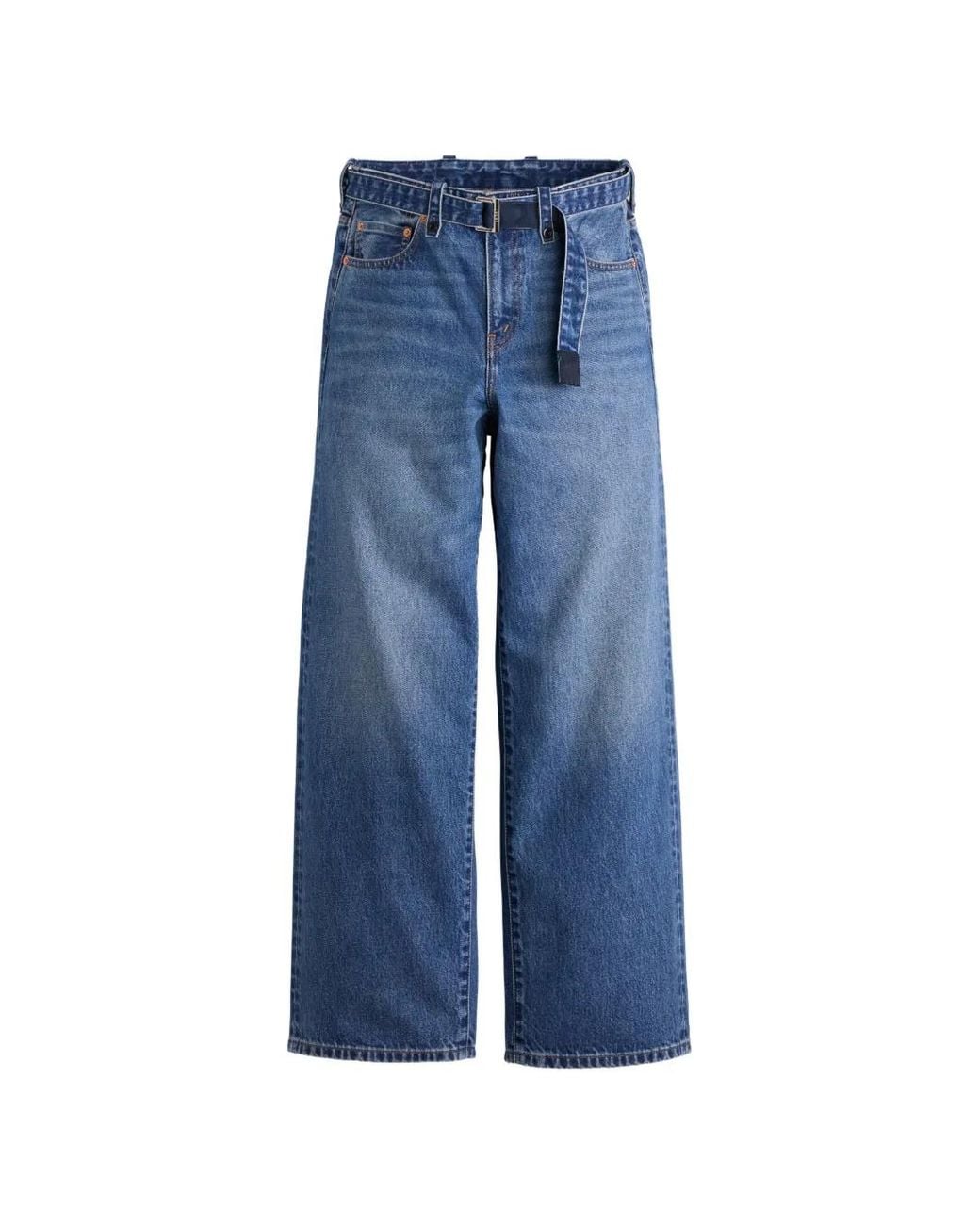 Sacai Blue X Levi's Belted Wide-Leg Jeans