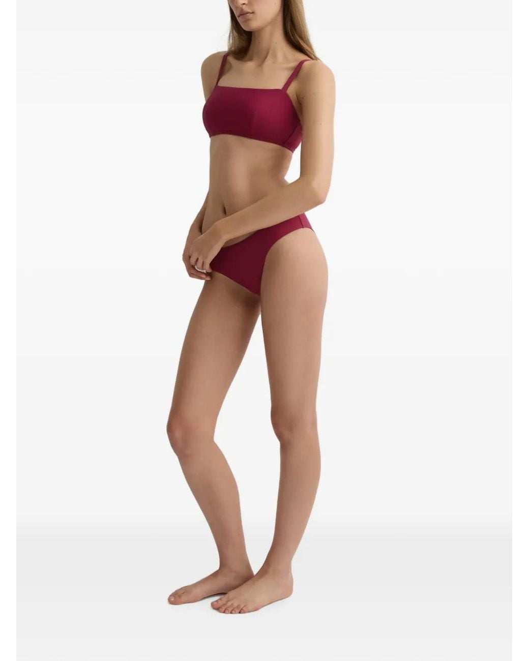 Bondi Born Purple Anja Square-Neck Bikini Top