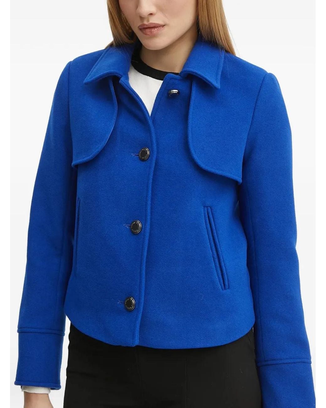 Morgan Blue Button Front Jacket