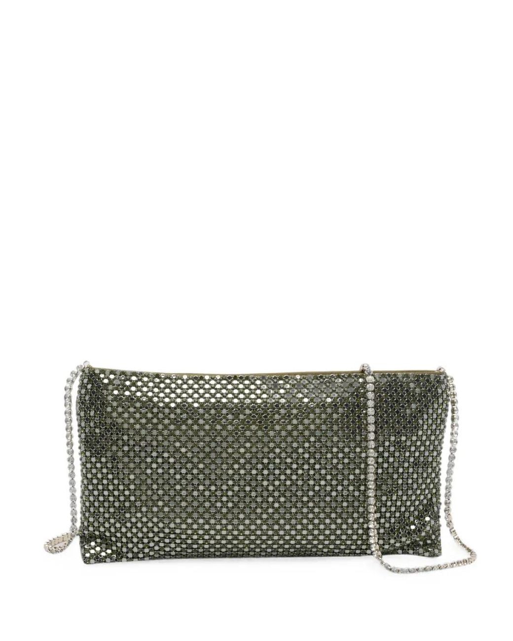 Benedetta Bruzziches Gray Mini Sac Your Best Friend À Ornements En Cristal Et Bride En Chaîne