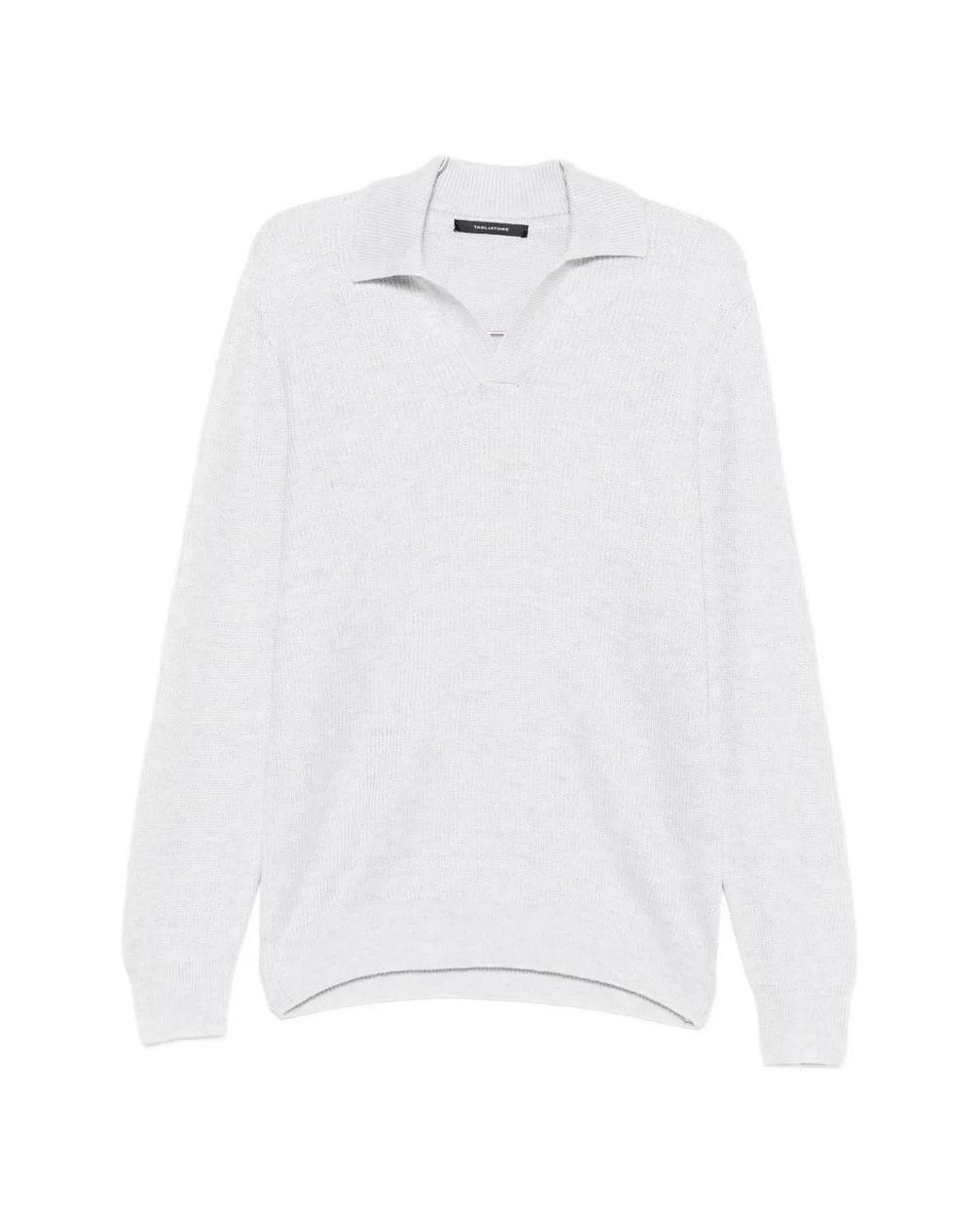 Tagliatore White Long-Sleeves Polo Shirt for men