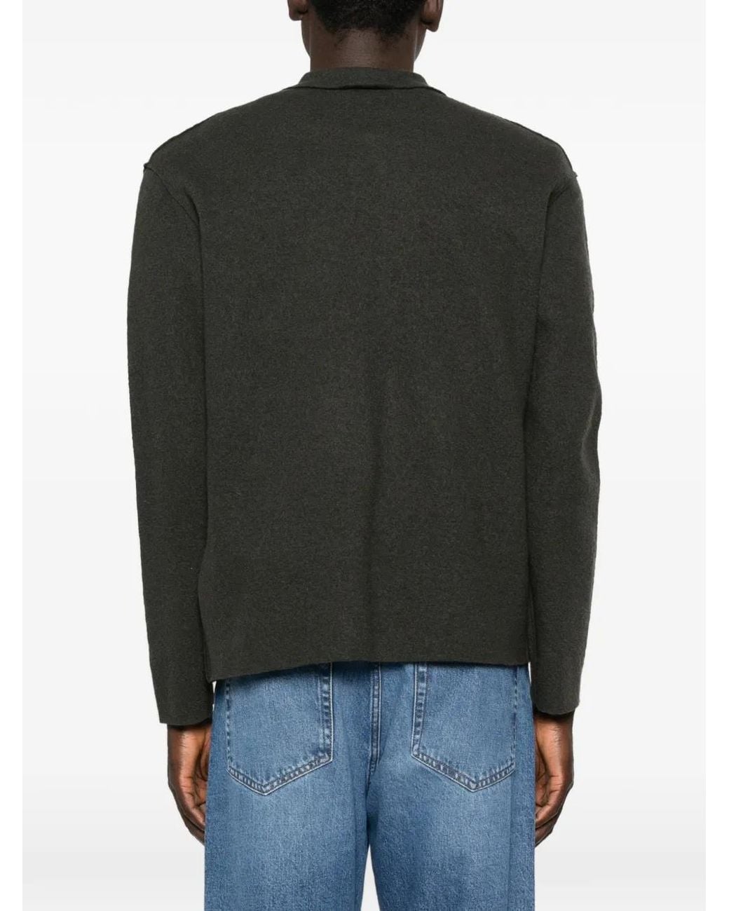 NN07 Black Cardigan Jonas 6398 Zippé for men