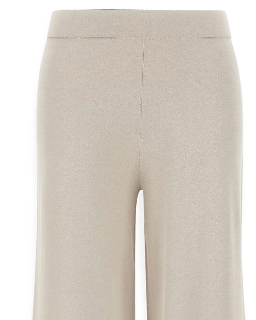 Kangra White Ribbed-Edge Palazzo Pants