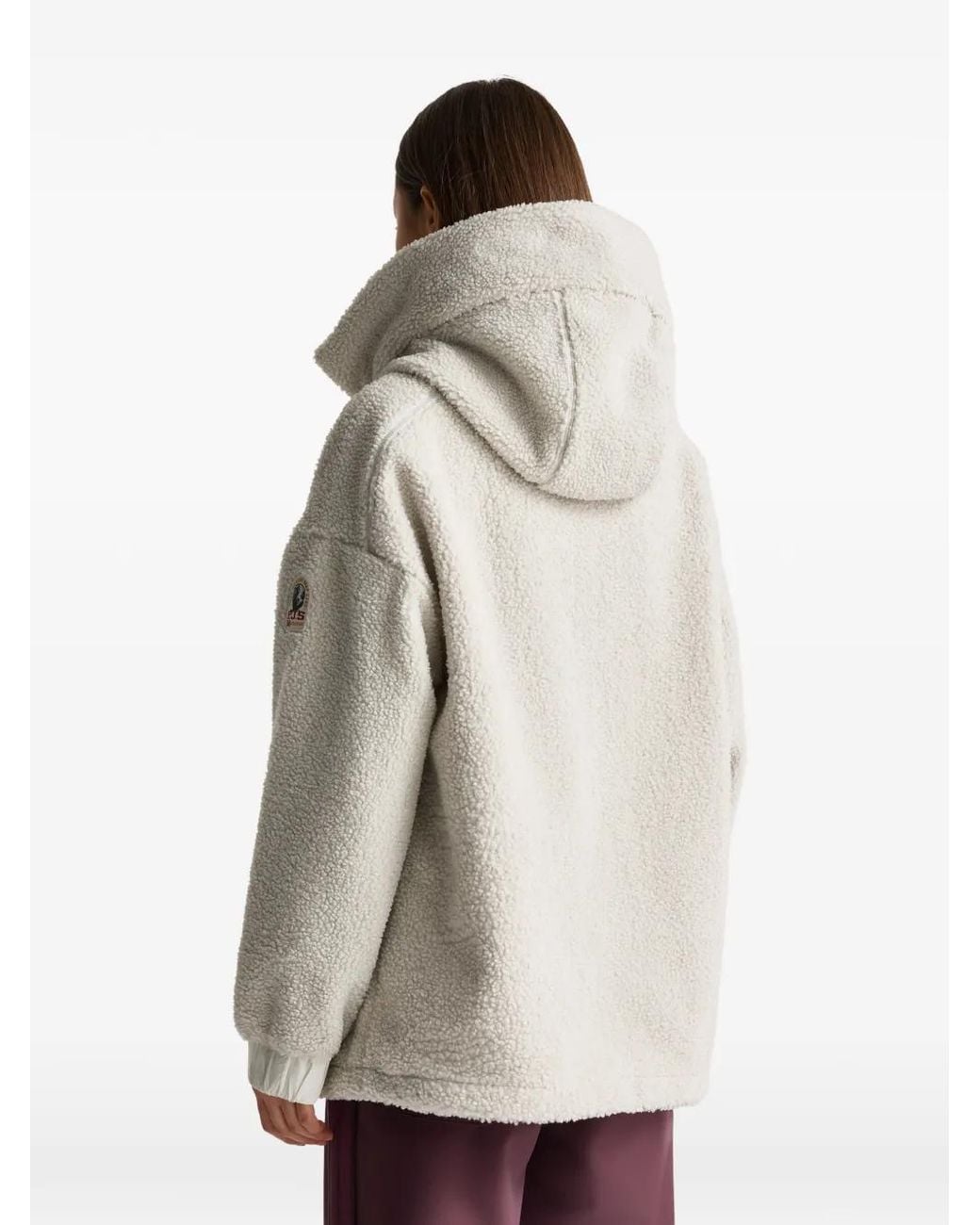 Parajumpers White Noelle Fleece Zip-Up Hoodie