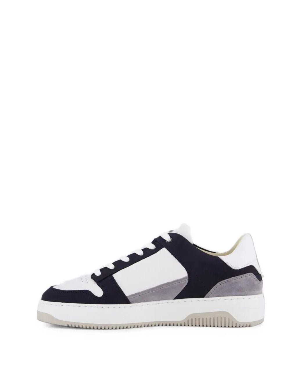 Nubikk White Basket Court Sneakers for men