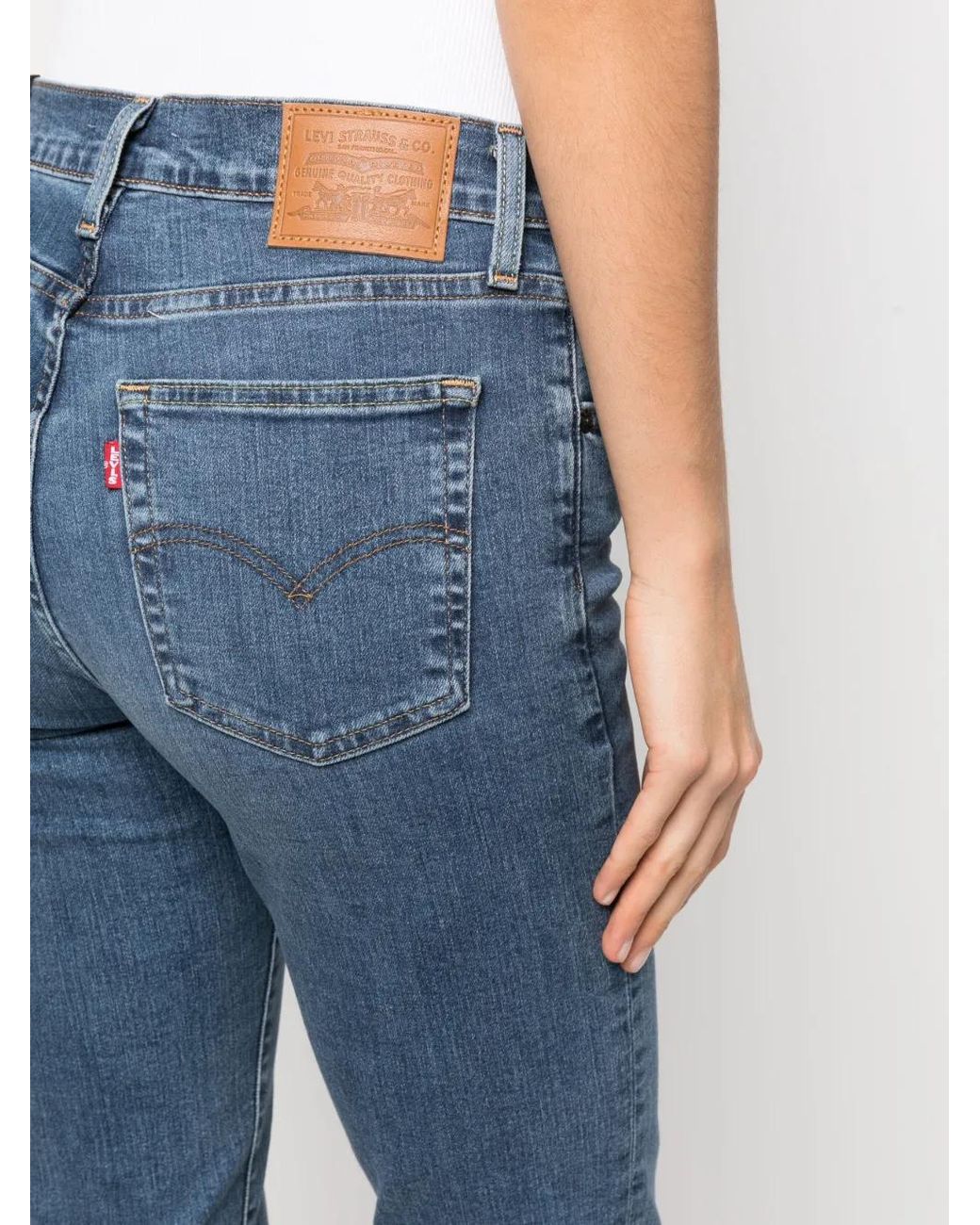 Levi's Blue 724 High Rise Straight Wave Mid
