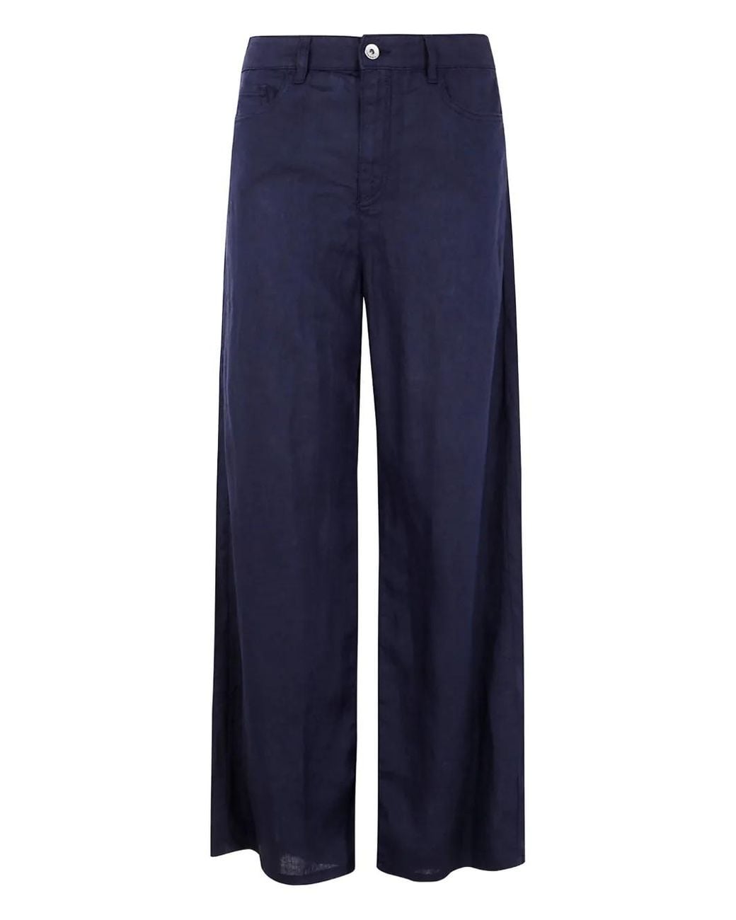 Emporio Armani Blue Linen Trousers