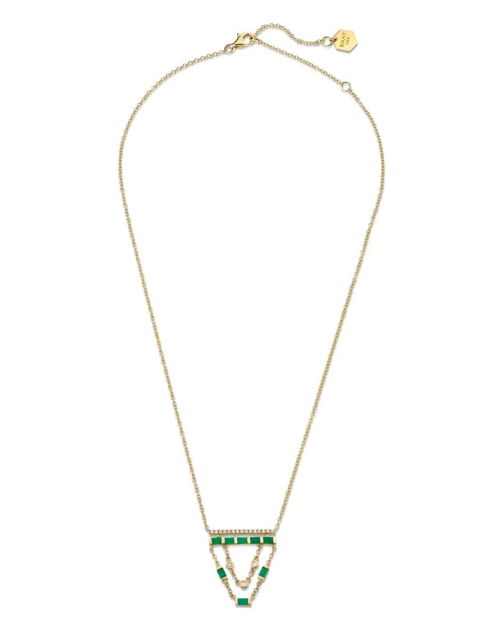 SHAY Multicolor Collier En 18Ct Cascade À Émeraudes Et Diamants