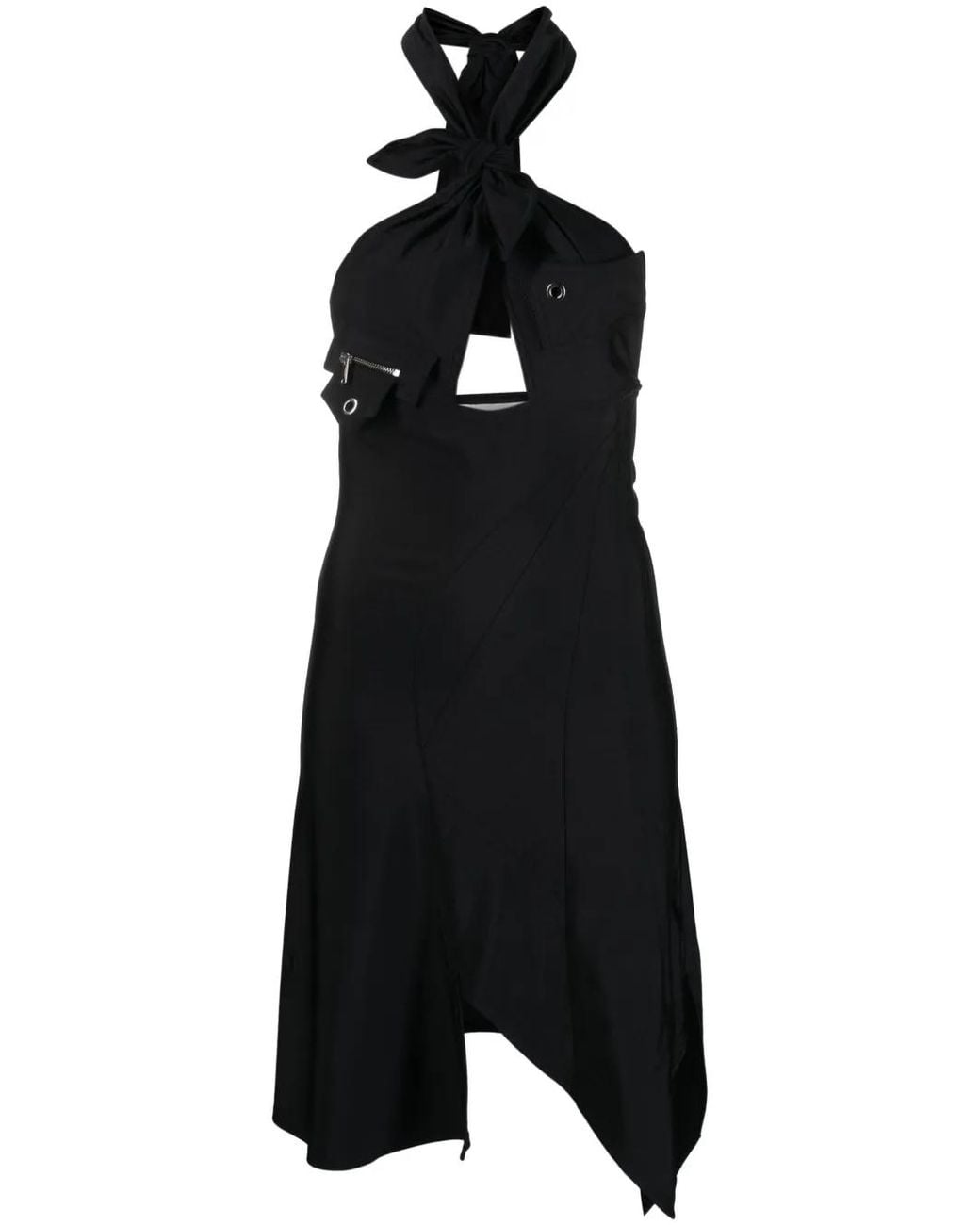 Coperni Black Racing Halterneck Minidress