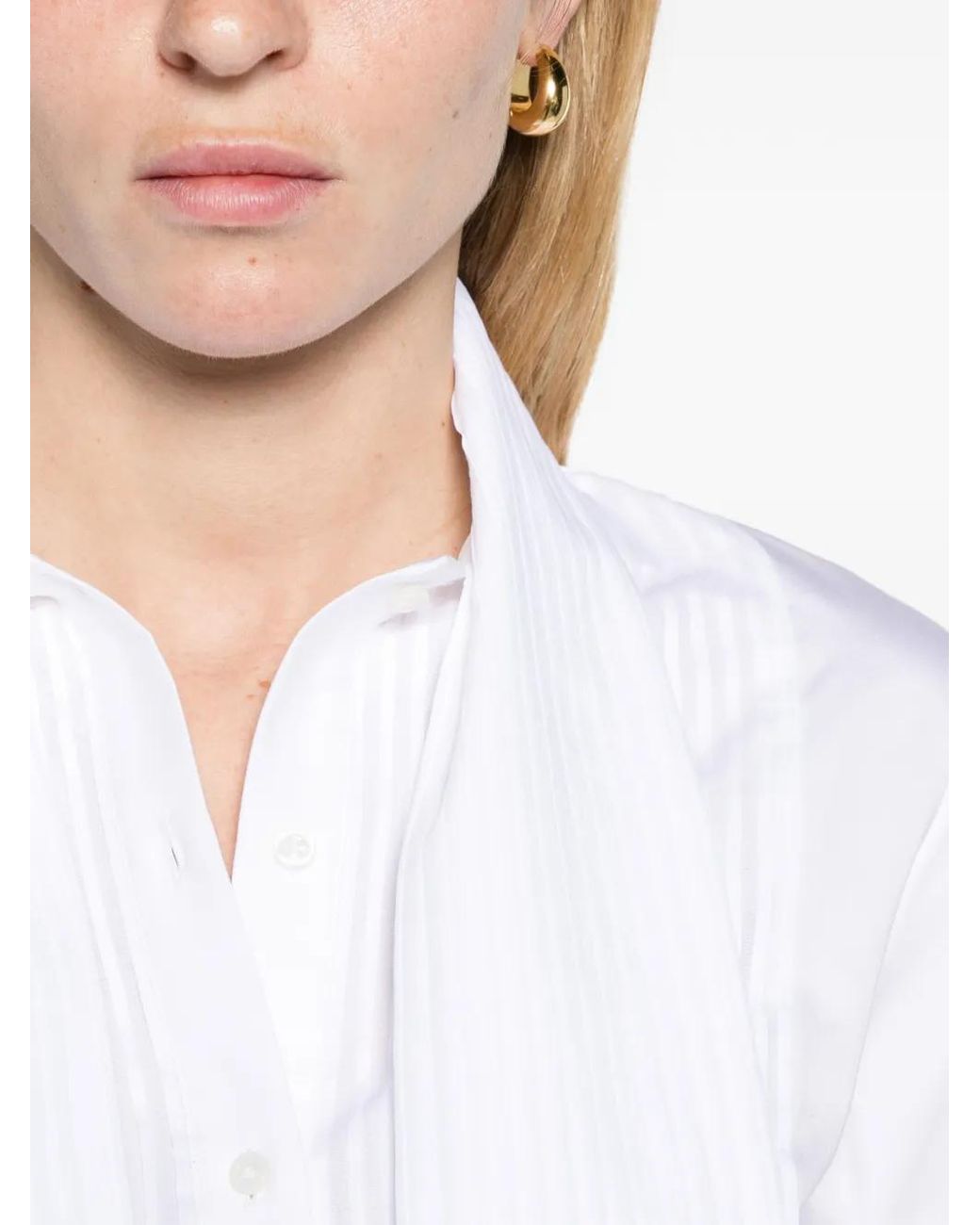 Brandon Maxwell White Inez Shirt