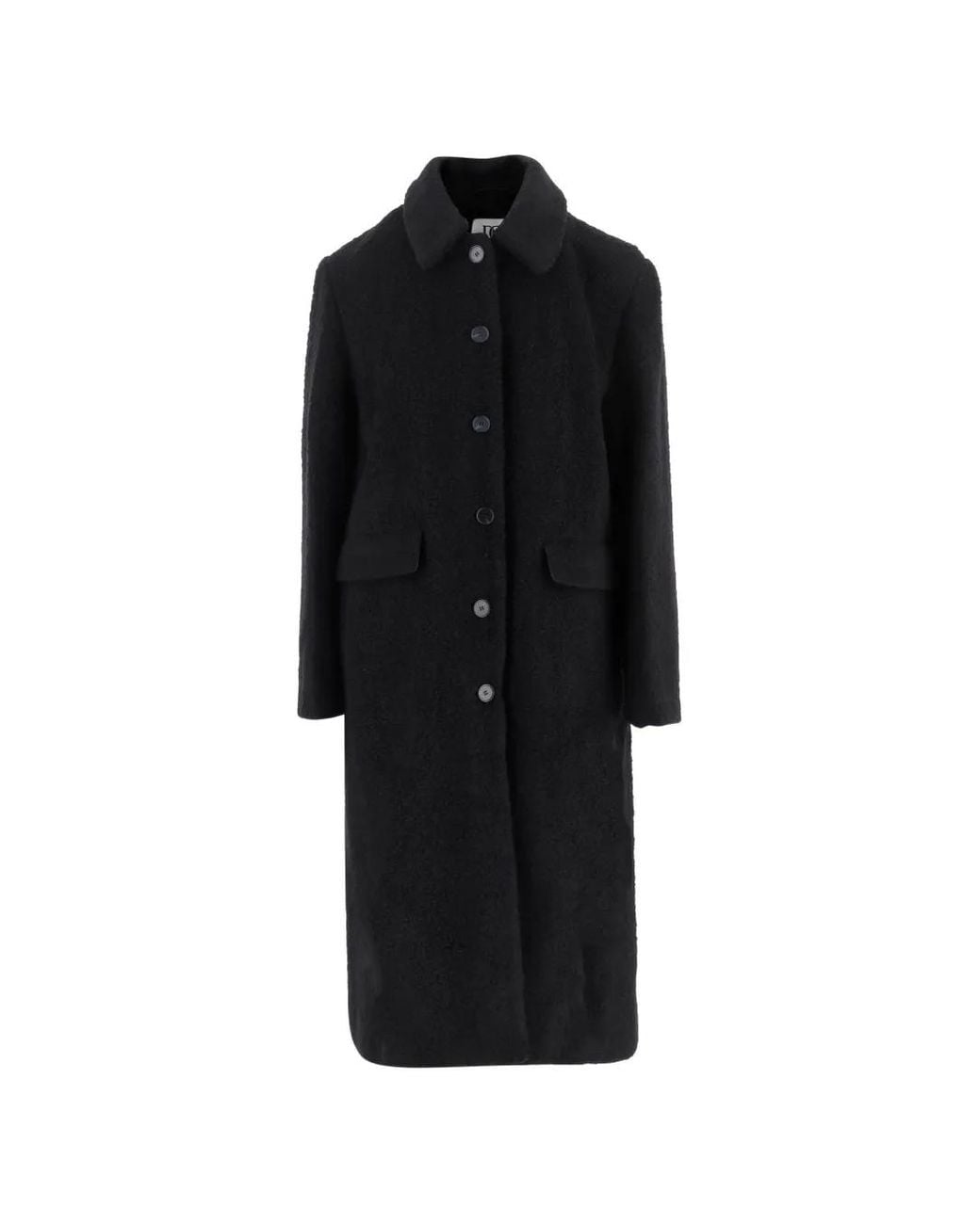 By Malene Birger Black Madera Button-Up Coat