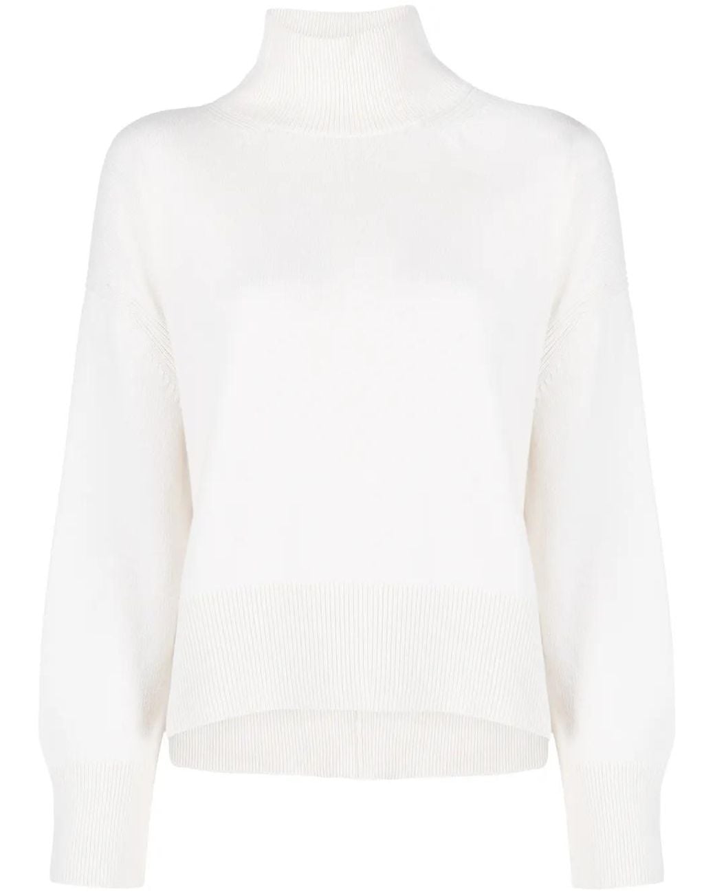 Barrie White Cashmere Rollneck Jumper