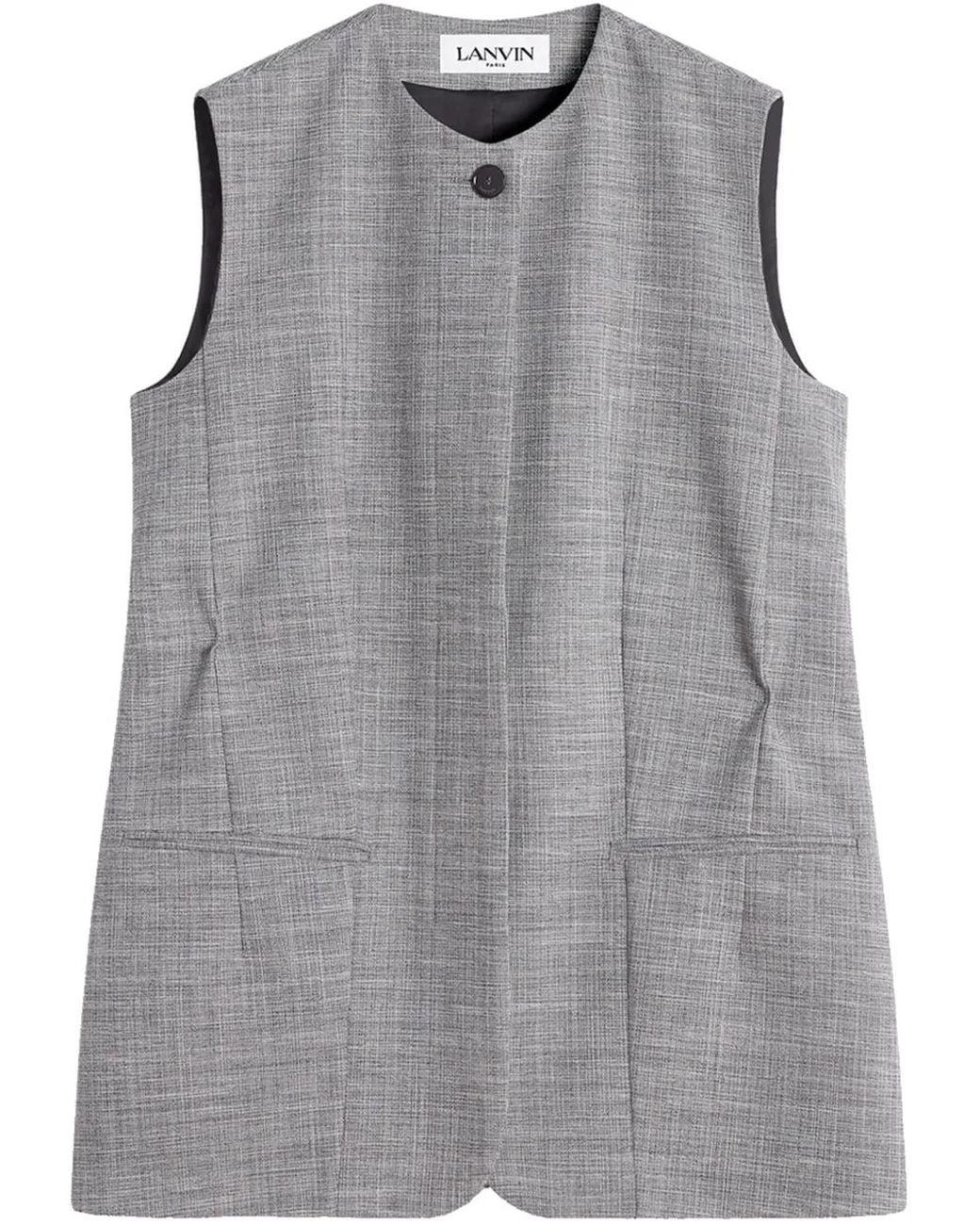 Lanvin Gray Round Neck Waistcoat
