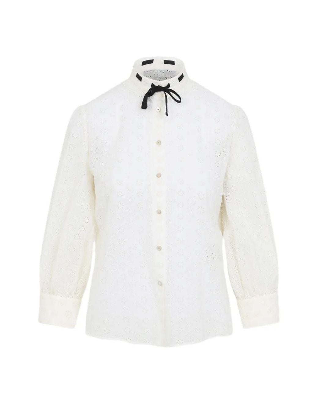 Valentino Garavani White Daisy Sangallo Shirt