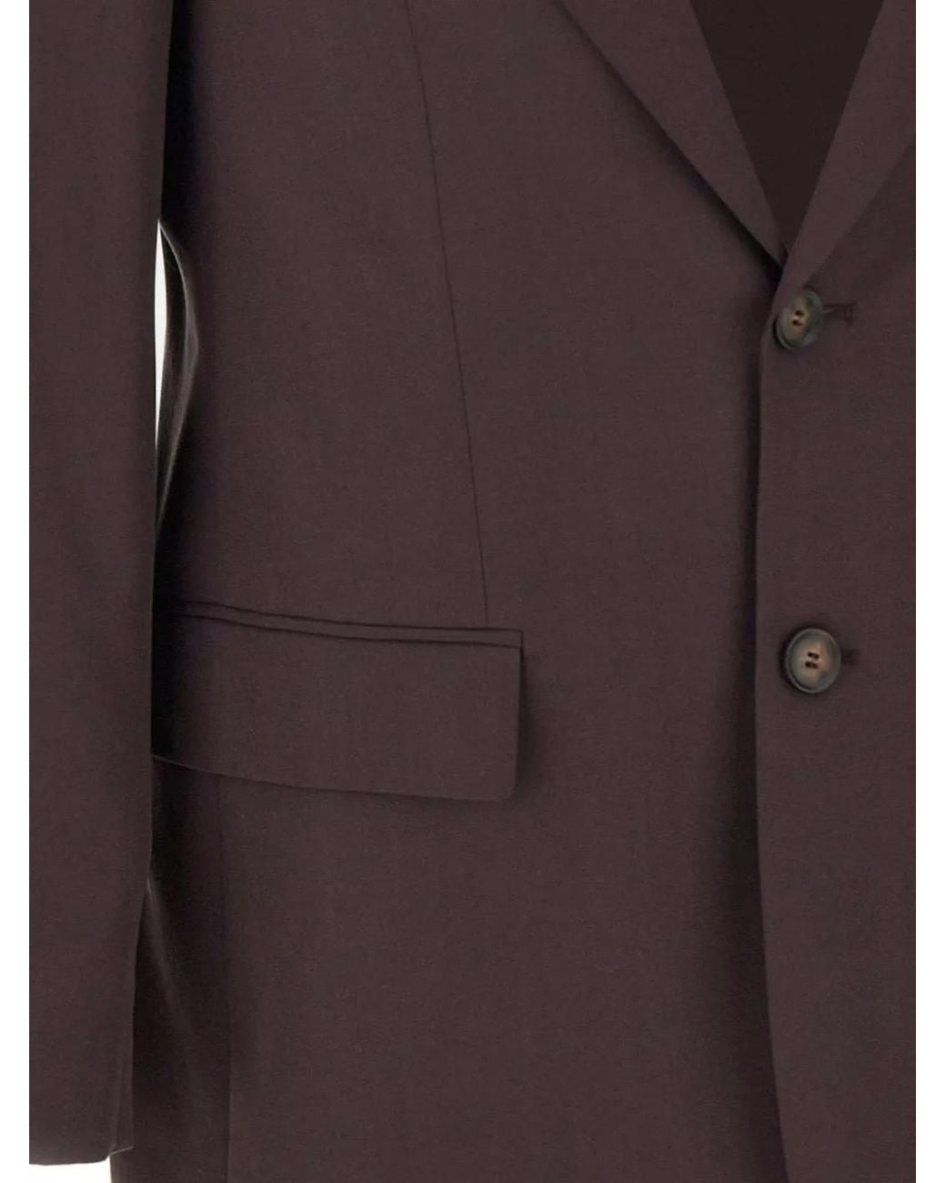Boss Brown Single-Breasted Twill Blazer for men