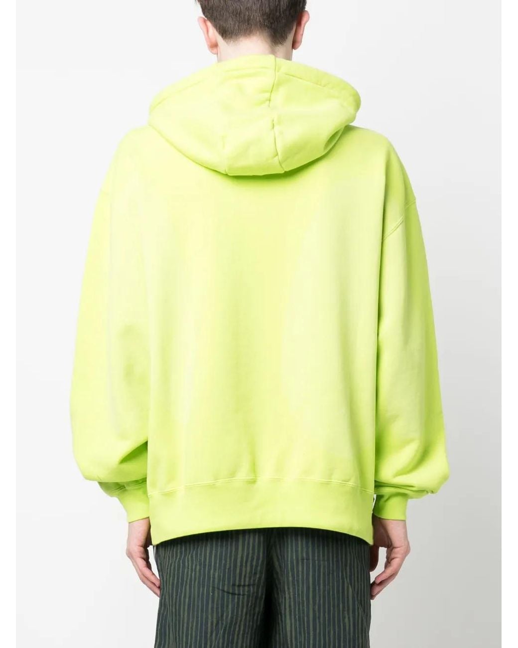 Bonsai Yellow Logo-Print Drawstring Hoodie for men