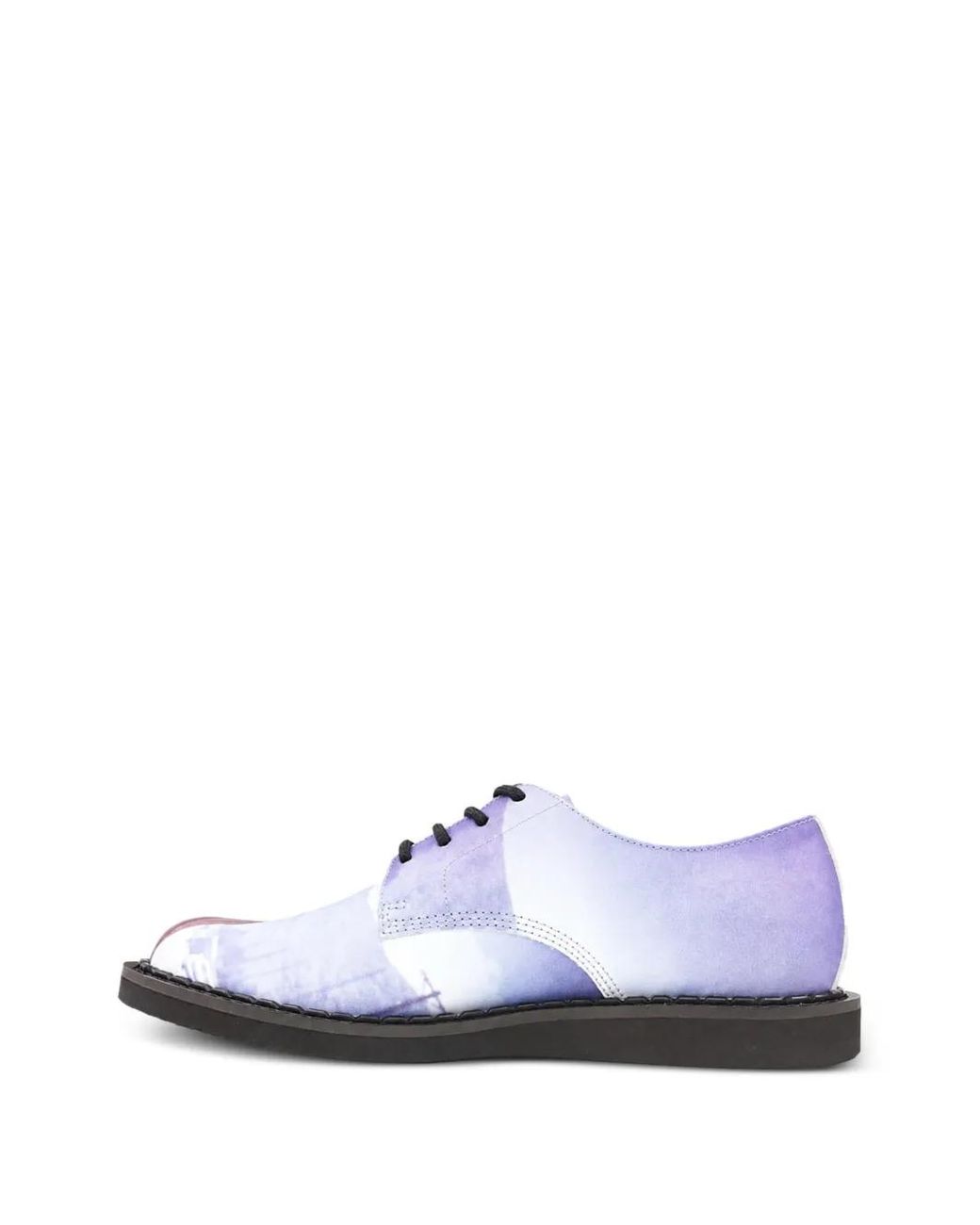 Undercover Blue Graphic-Print Lace-Up Derby Shoes for men