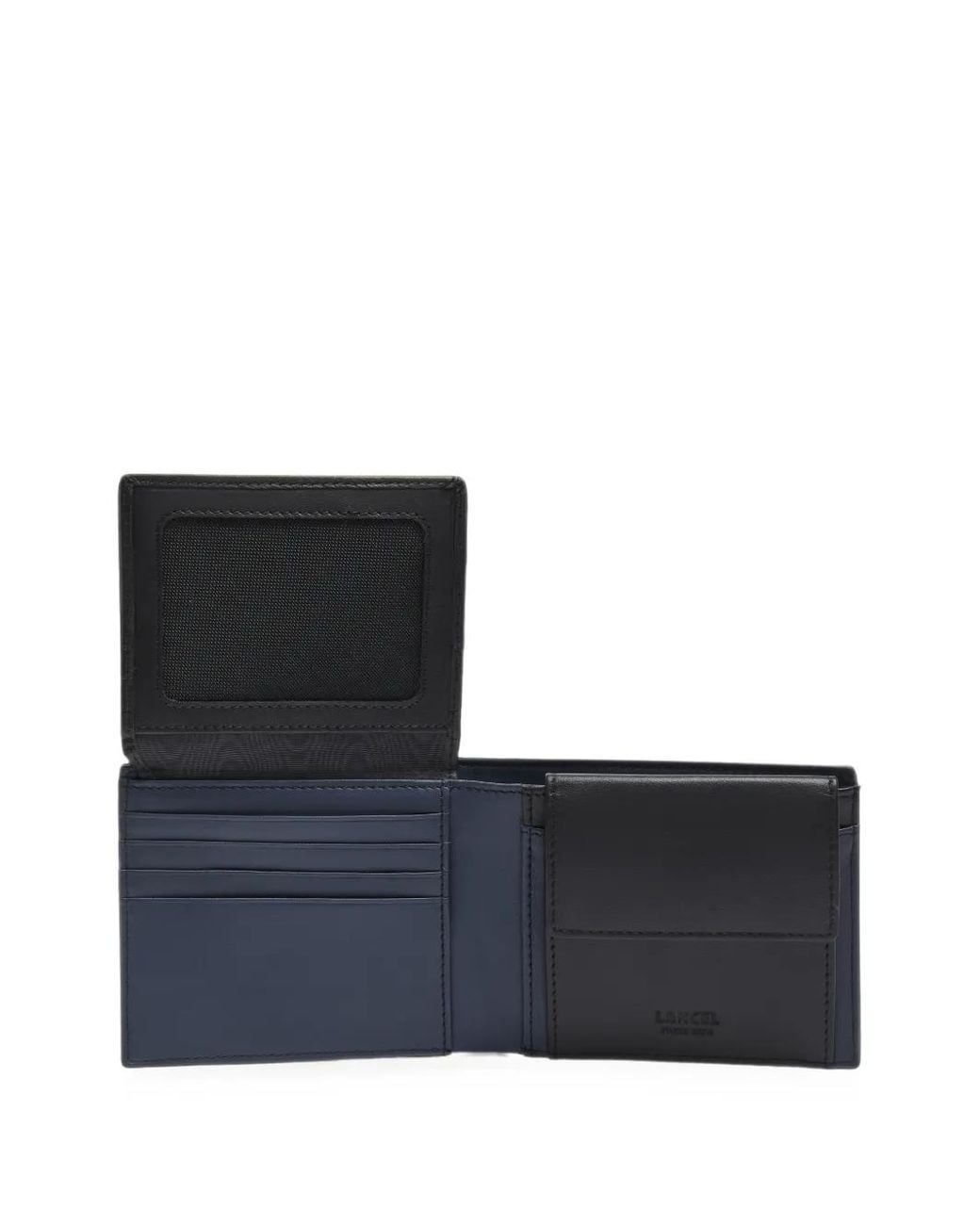 Lancel Blue Leon Leather Wallet for men