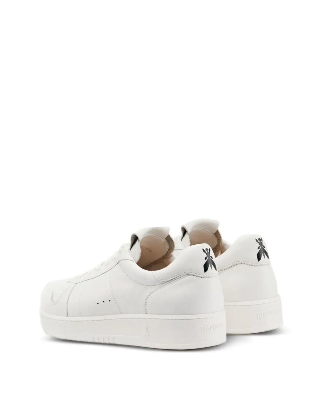 Patrizia Pepe White Perforated Leather Sneakers