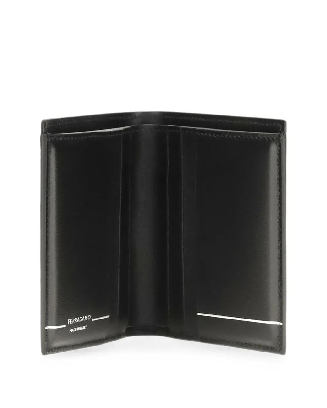 Ferragamo Gray Gancini Credit Card Holder for men