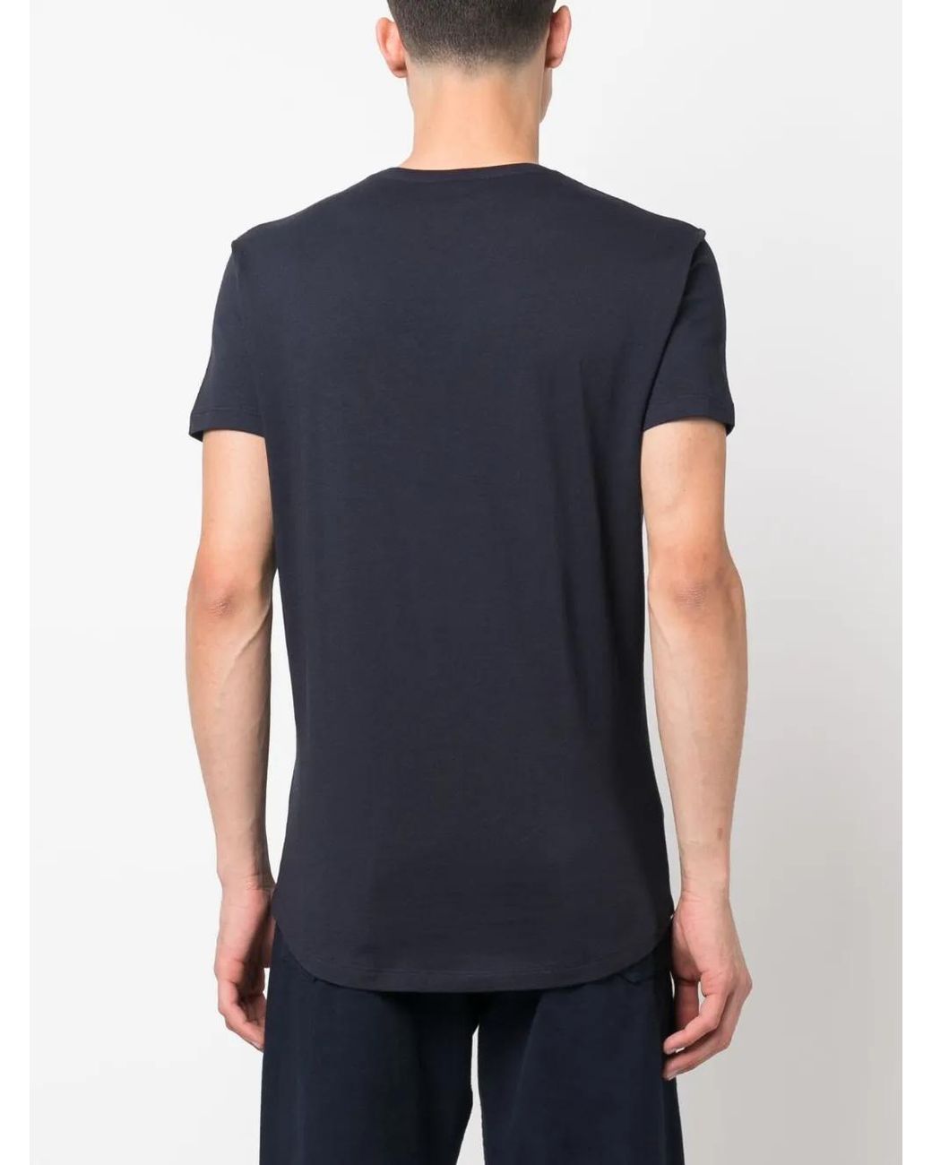 Orlebar Brown Blue Plain Short-Sleeved T-Shirt for men