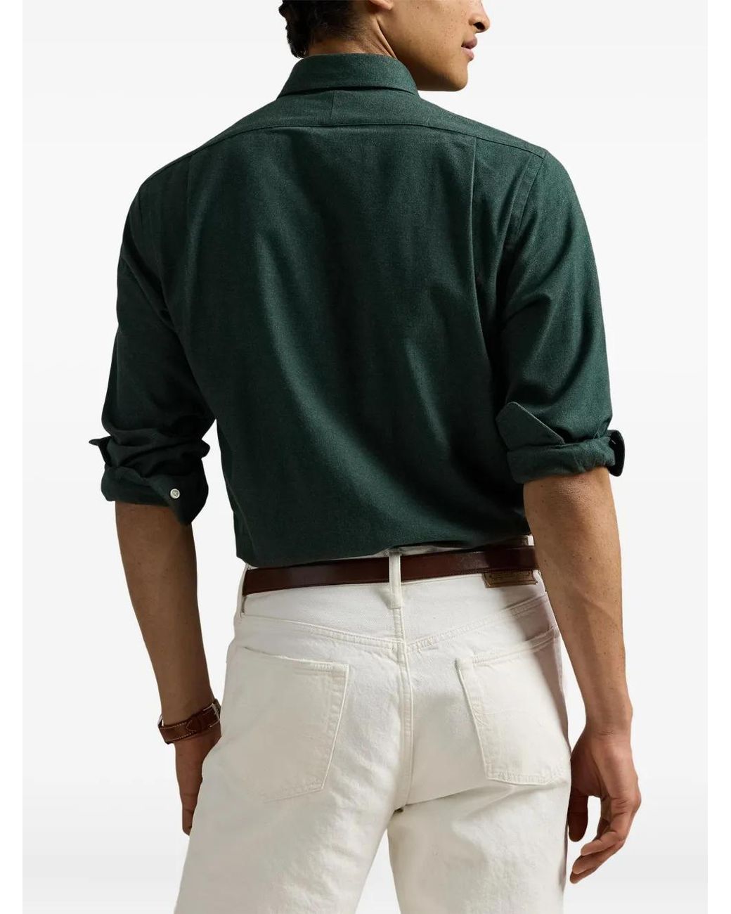 Polo Ralph Lauren Green Long-Sleeve Shirt for men